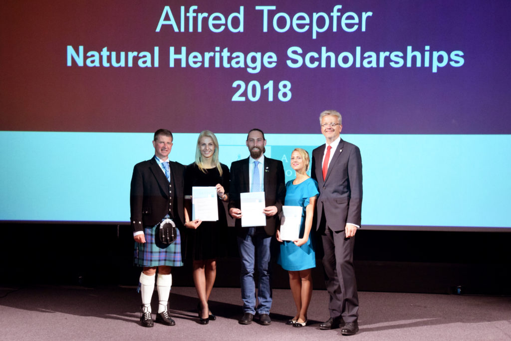 (From left to right) Ignace Schops, Agné Jasinavičiūtė, Lászlo Patkó, Baiba Ralle and Andreas Holz at the Alfred Toepfer Awards Ceremony.
