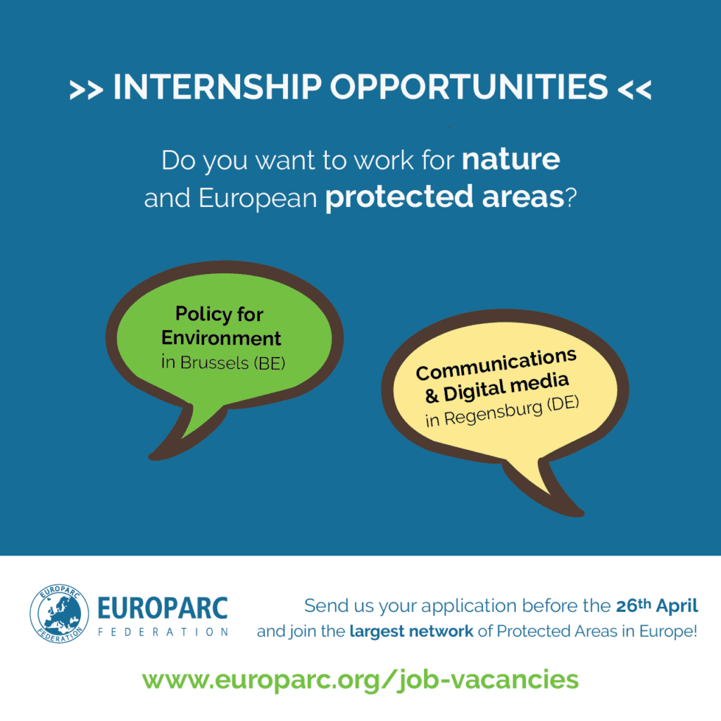 2 internship opportunities in the largest network of European Protected