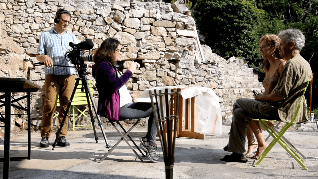 Interview to local business owners during the shooting of "A Sustainable Journey" - Photo by EUROPARC Federation