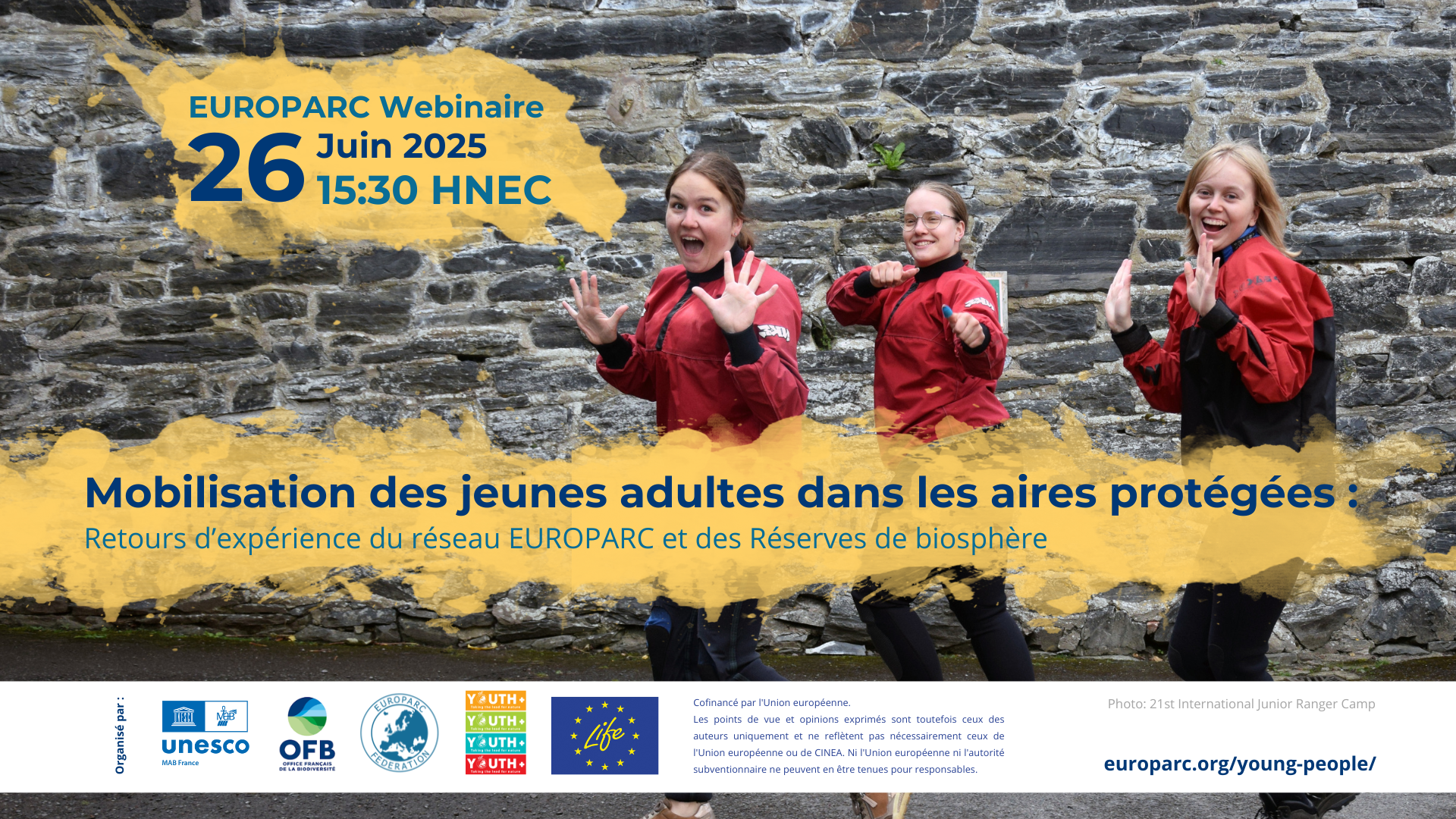 Webinar: Mobilisation des jeunes adultes dans les aires protégées